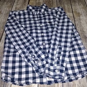 Abercrombie kids Blue & White check button dow